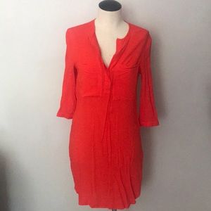 Red tunic dress